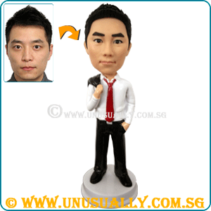 Full Custom 3D Smart Male In Casual Office Attire Figurine